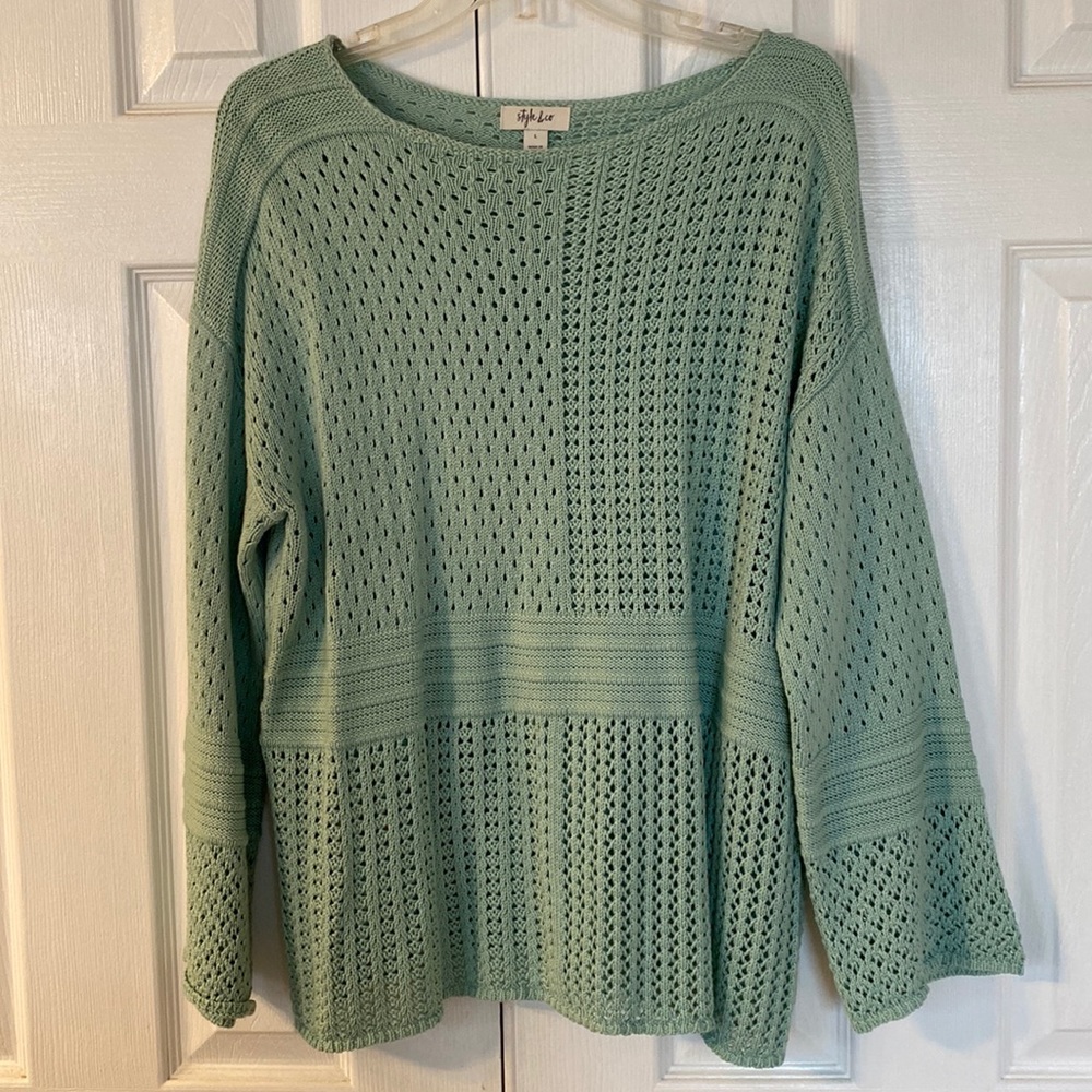 Light weight pale green sweater